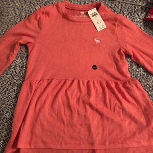 Girls pink peplum top